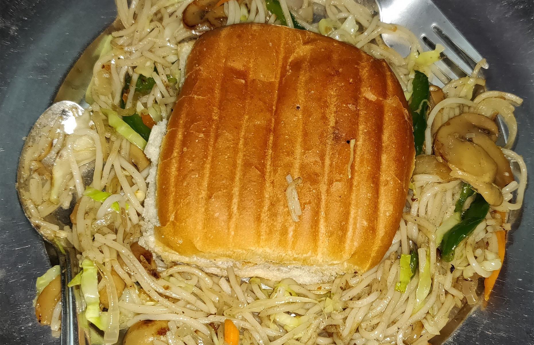 20. Chow mein sandwich