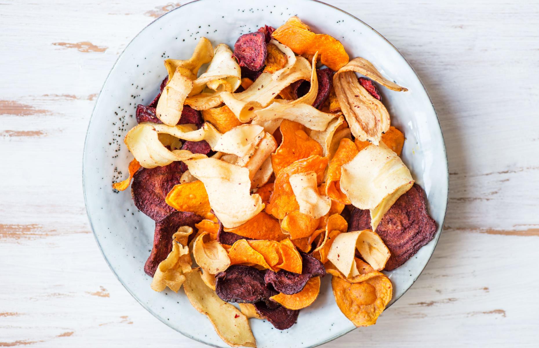 24. Root vegetable crisps