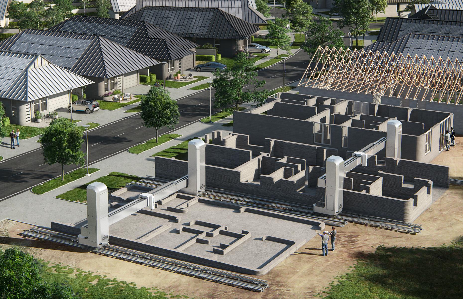  3-D printed neighbourhood 