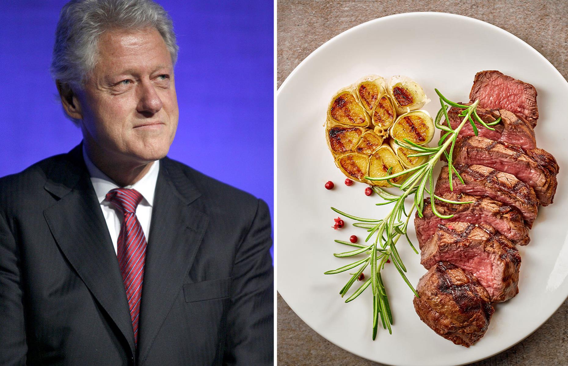 Bill Clinton's non-vegan steak in Madrid
