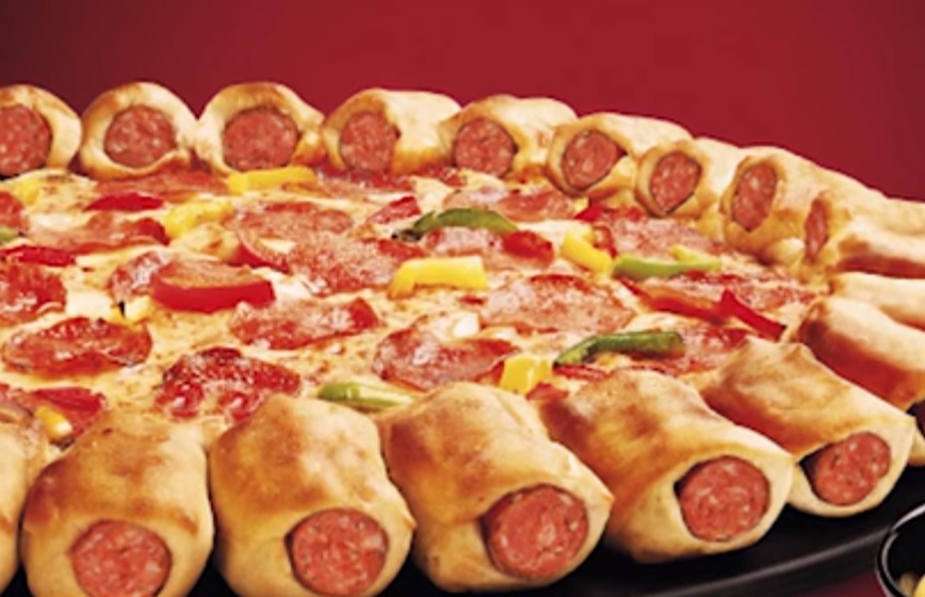 Pizza Hut Offering Pizza With Crust Made Of Hot Dog Bites