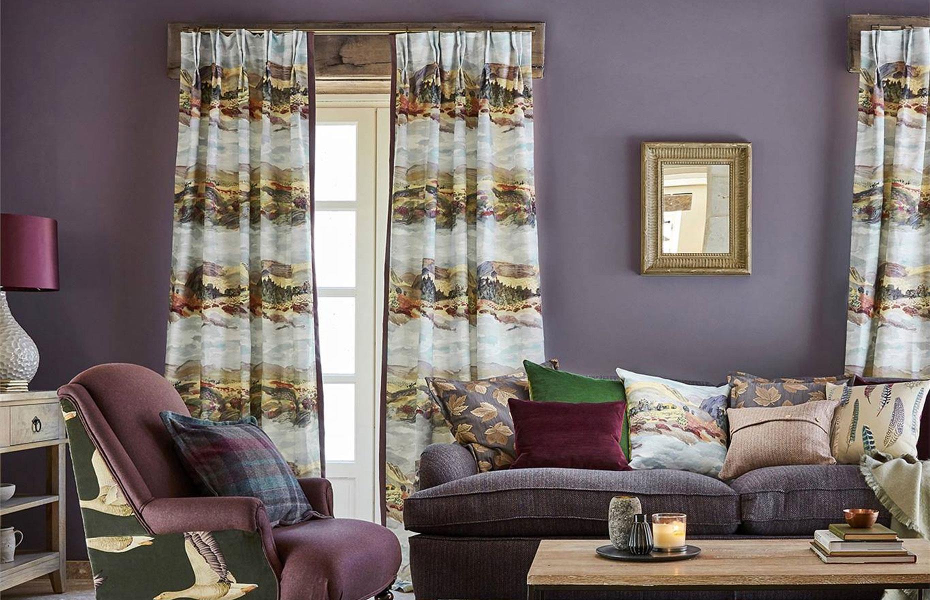 Country pattern curtains