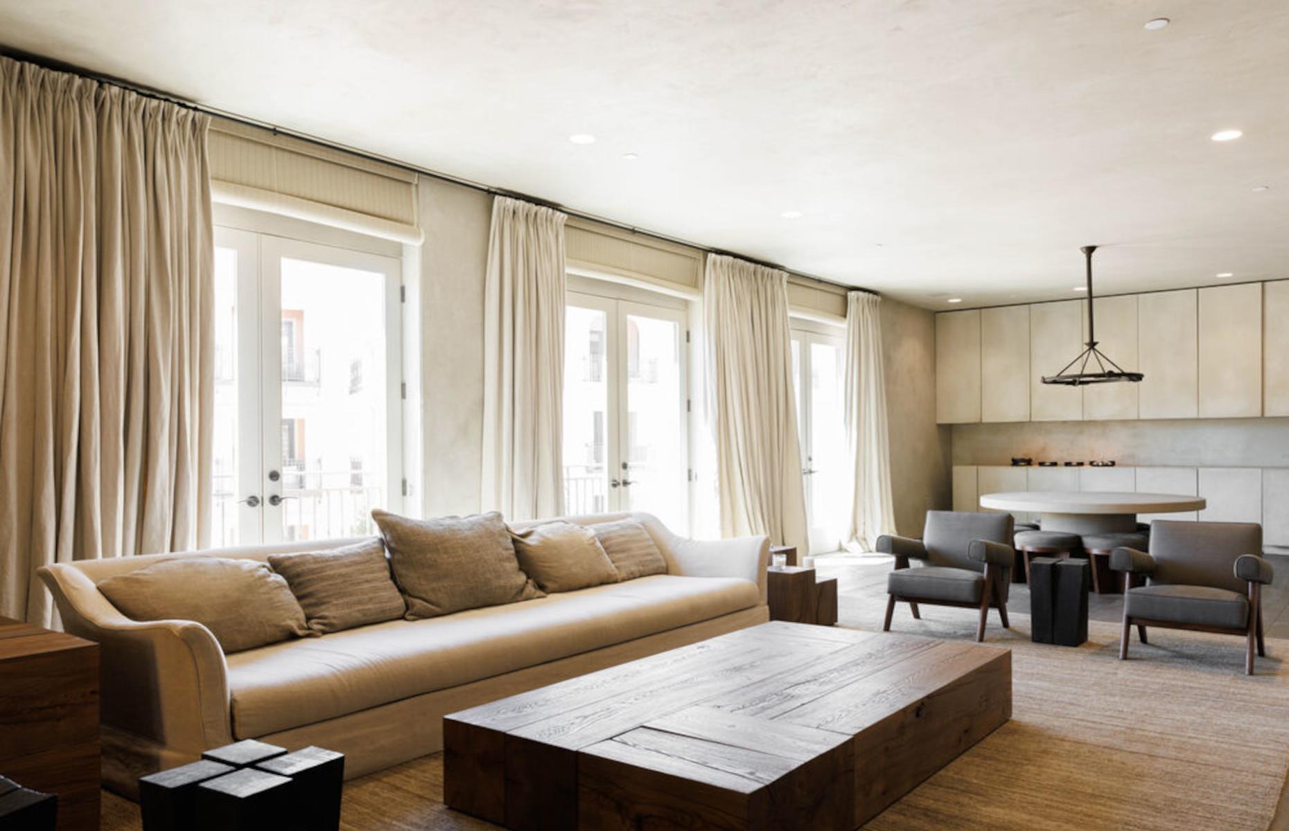 Kim's minimalist Calabasas condo