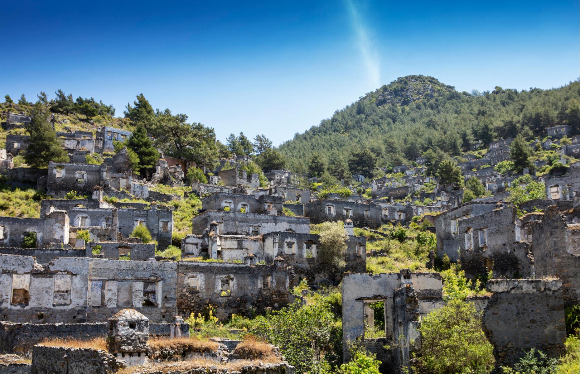 The eerie village of Kayaköy, Fethiye, Turkey