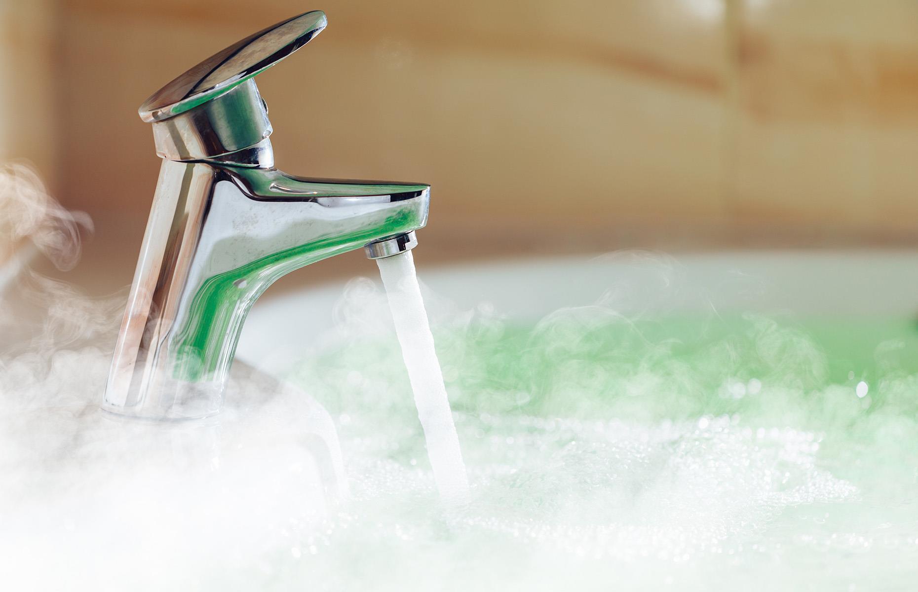 Scolds from hot baths