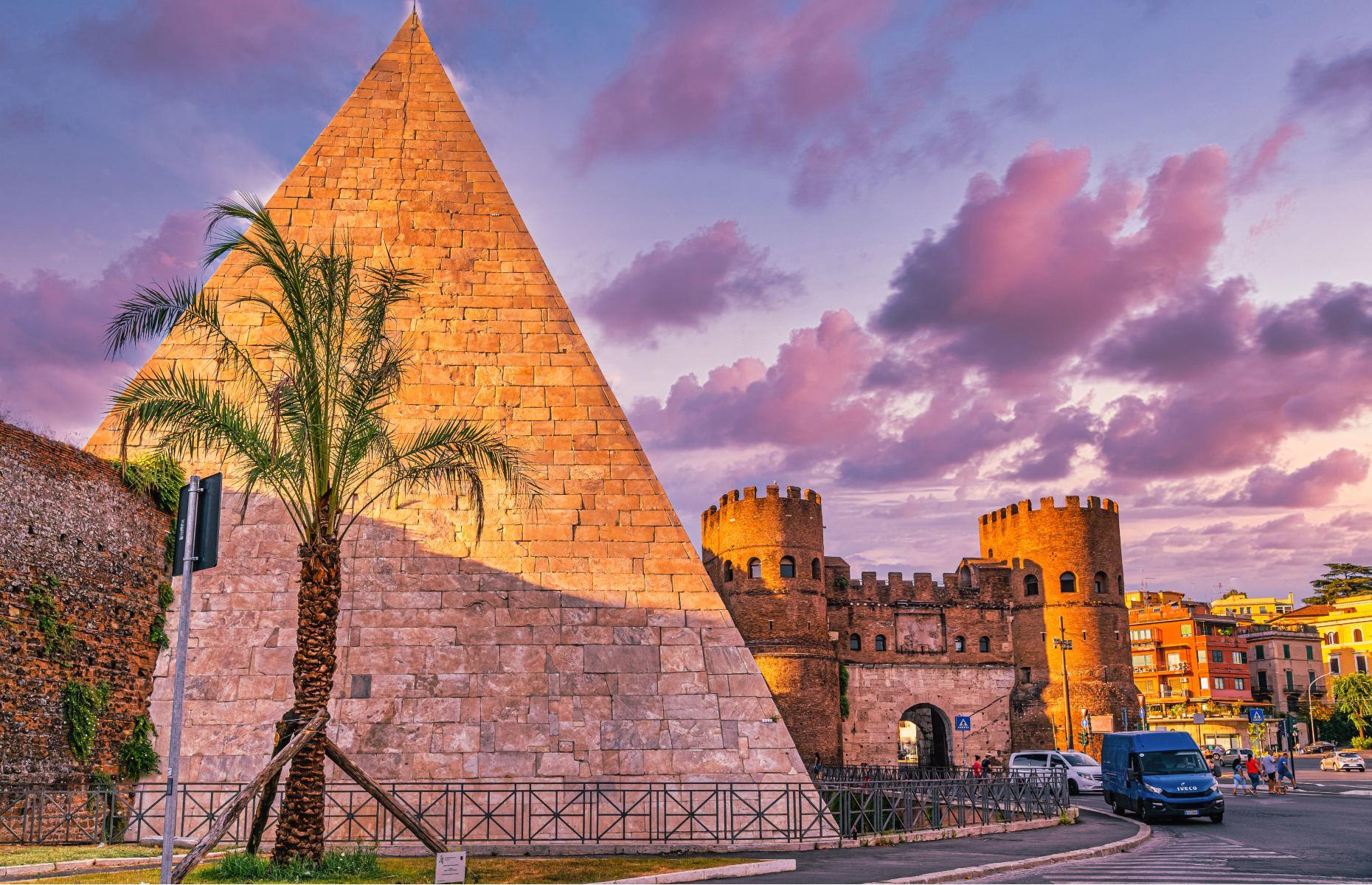 Pyramid of Cestius, Rome, Italy