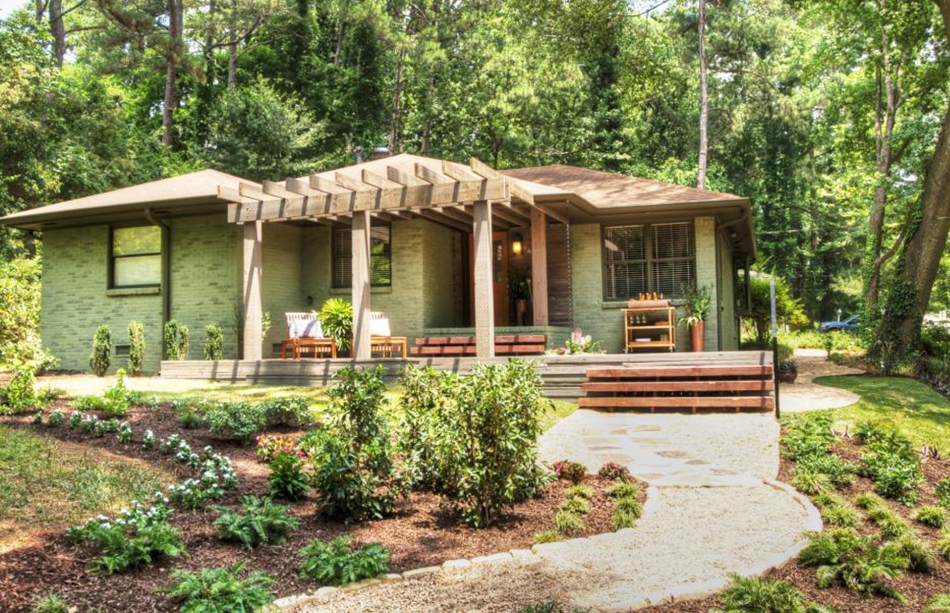 After: a modern exterior with spacious deck