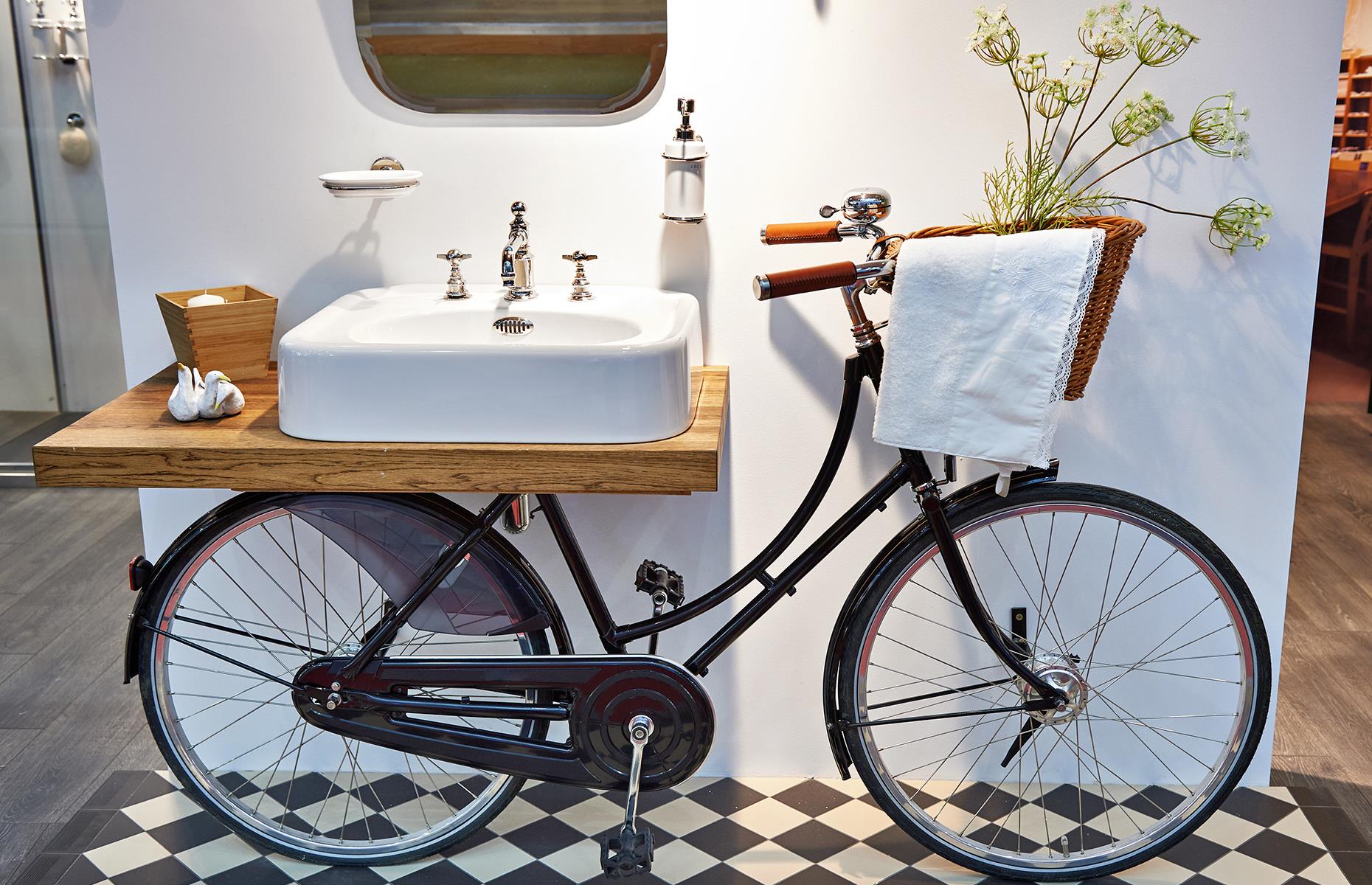 Bicycle bathroom vanity