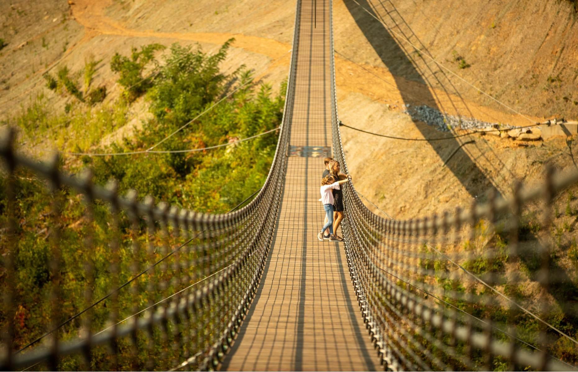 You’ll find the longest pedestrian cable bridge in North America here