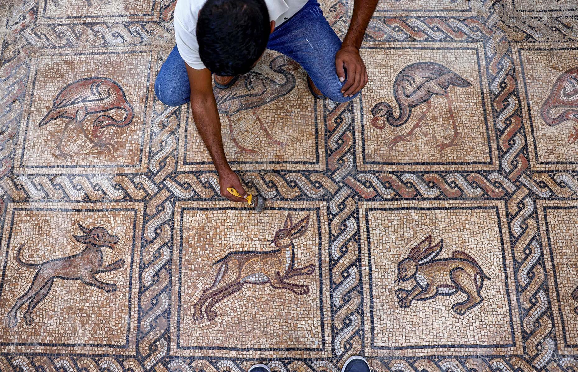 Byzantinisches Bodenmosaik, Gaza, Palästinensische Gebiete