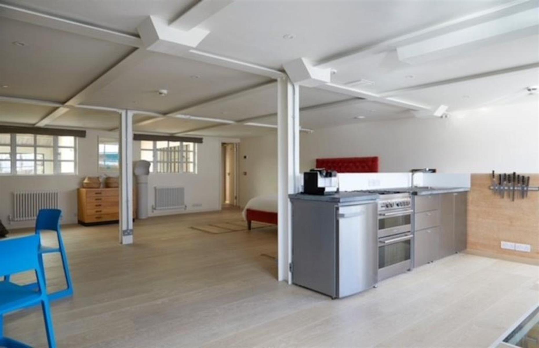 Aircraft factory into eco-home, London, UK