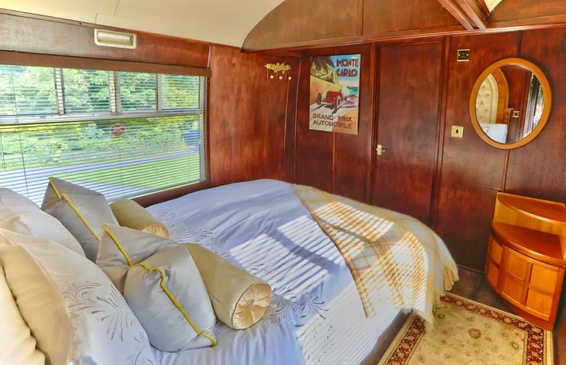Vagón de ferrocarril Pullman restaurado, Cumbria, Reino Unido