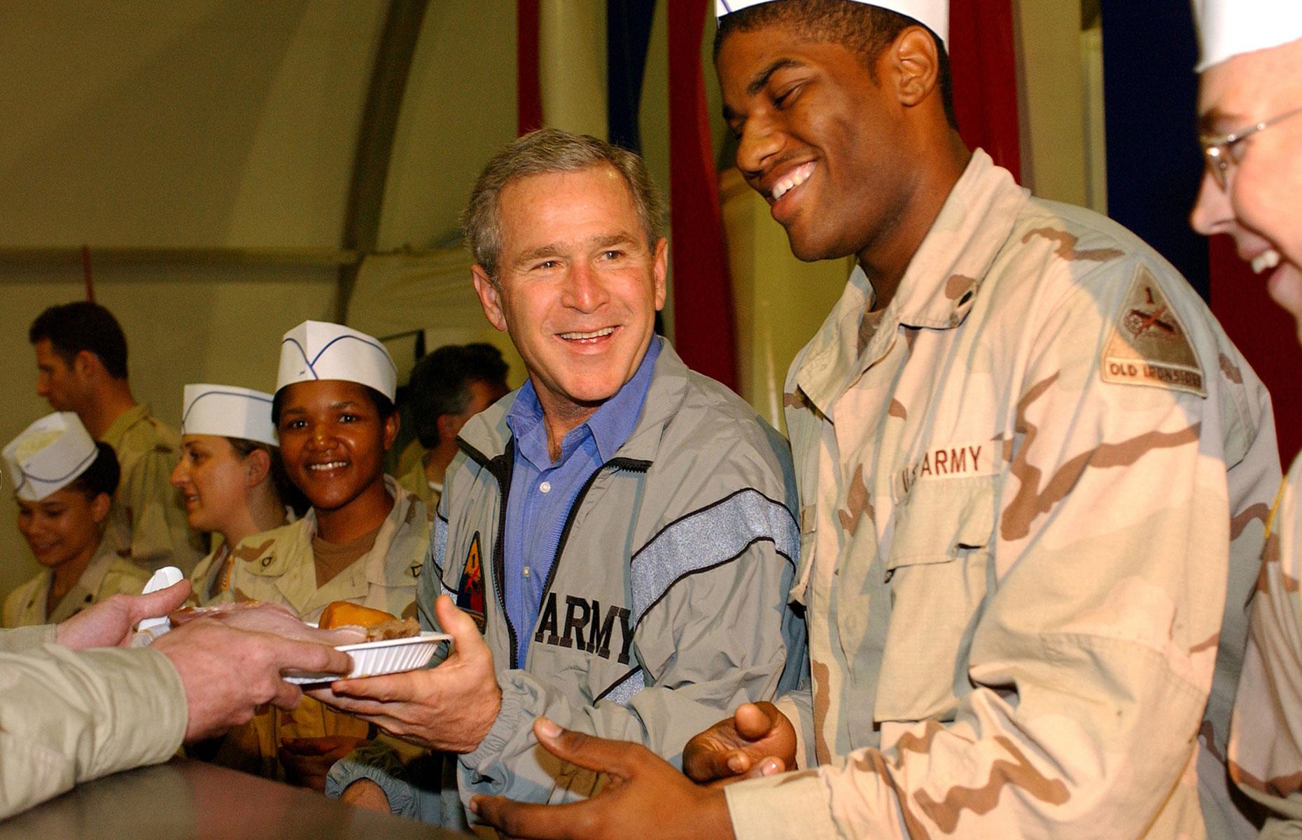 George Bush’s Thanksgiving dinner in Iraq
