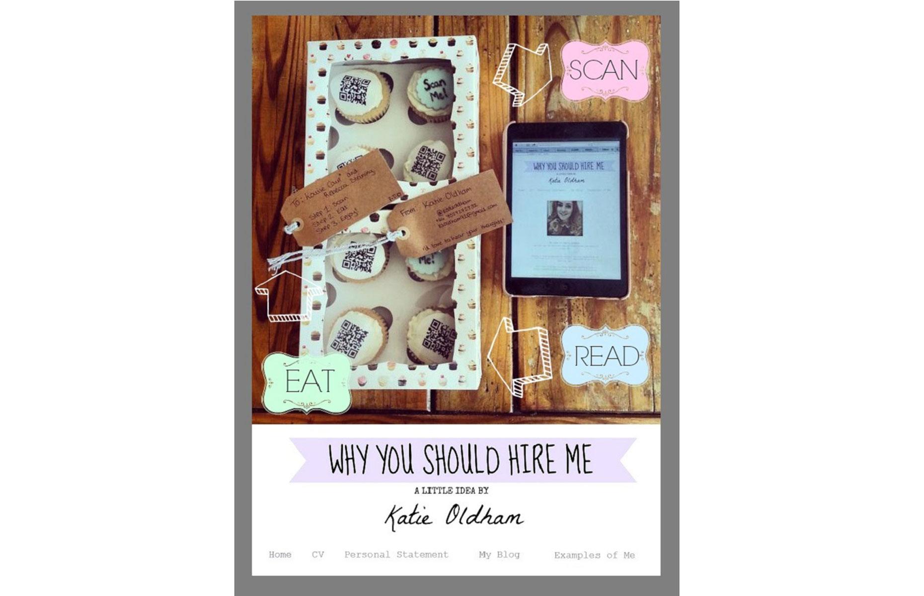 Katie's cupcake resume