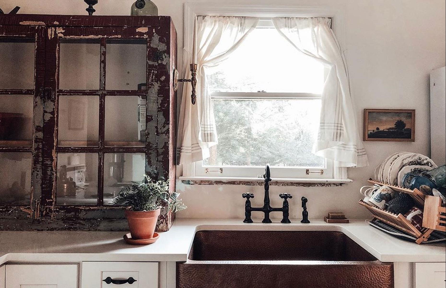 Traditional kitchen with antique charm