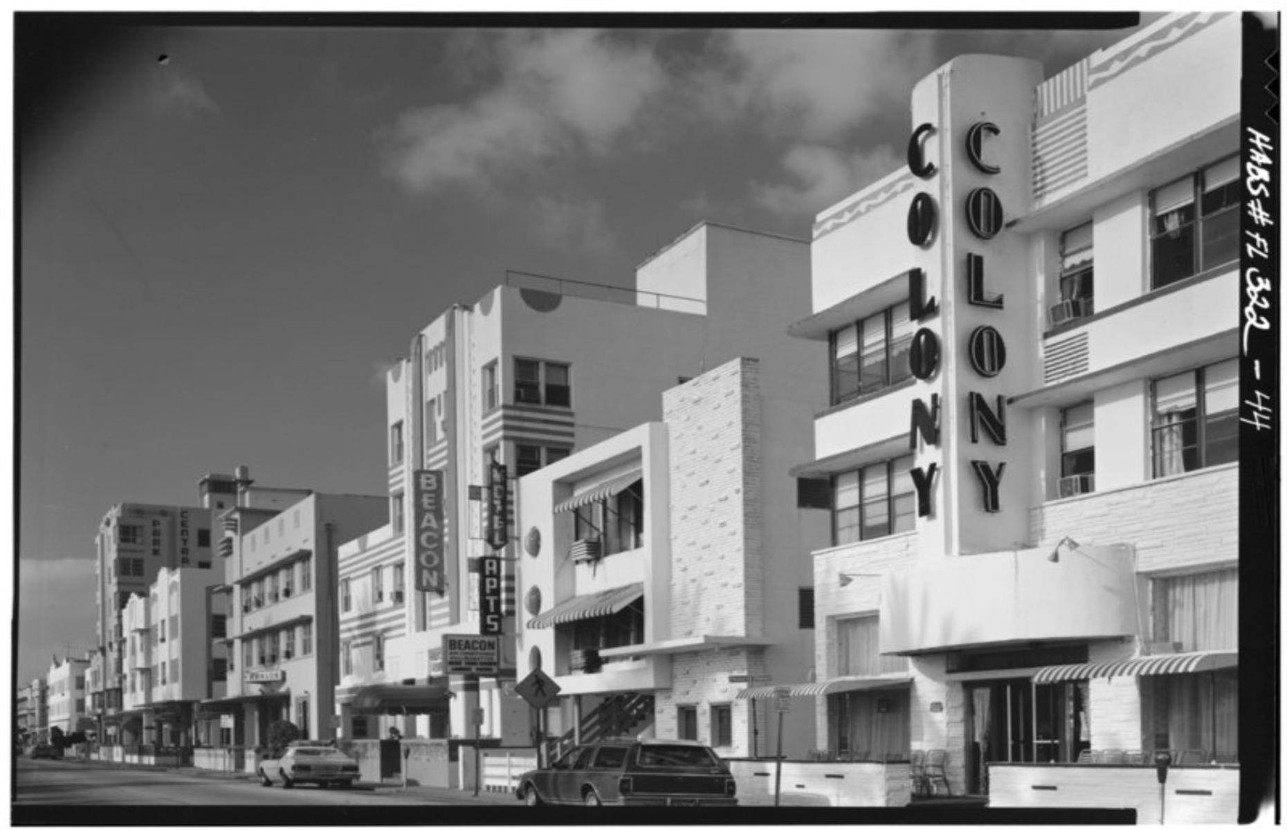 Then: Ocean Drive, Miami, Florida
