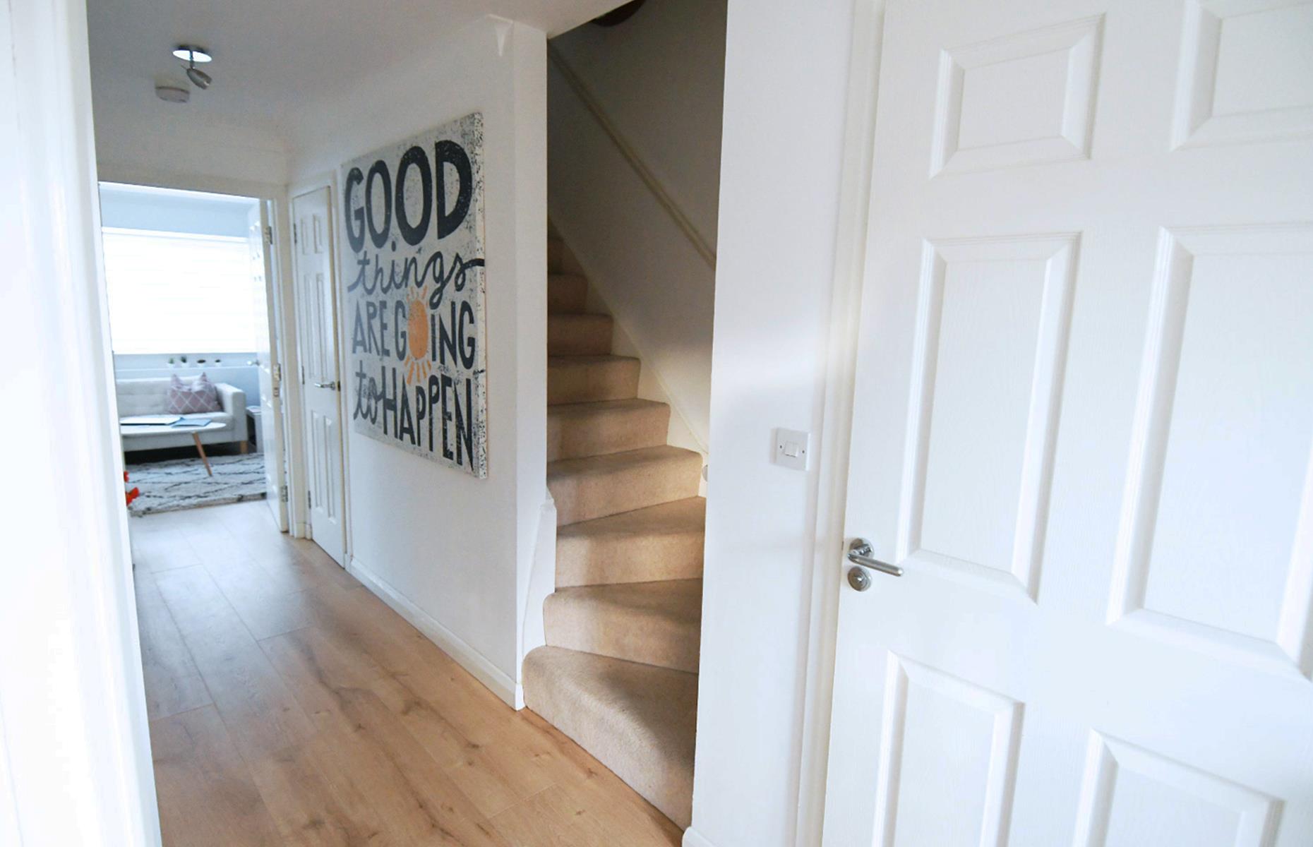 Before: a dingy enclosed stairwell