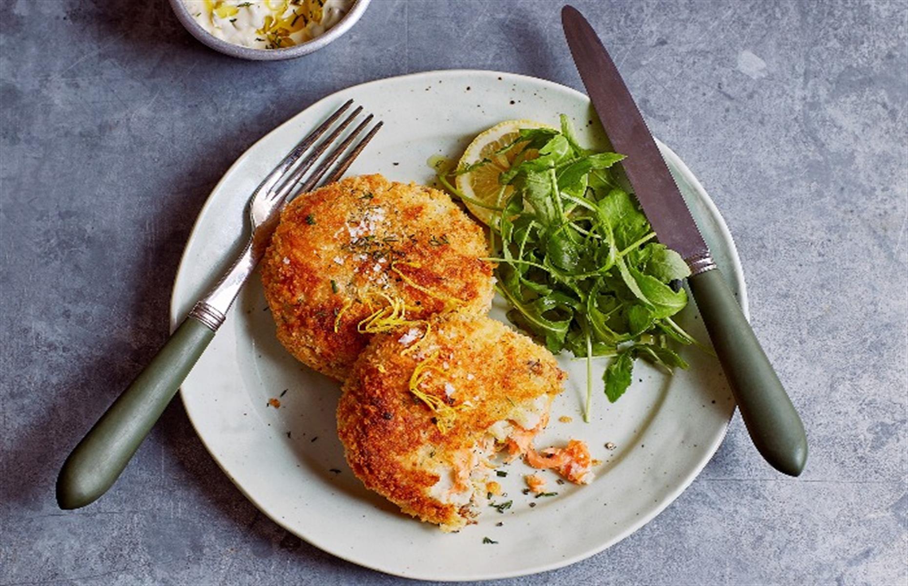 Smoked salmon fishcakes