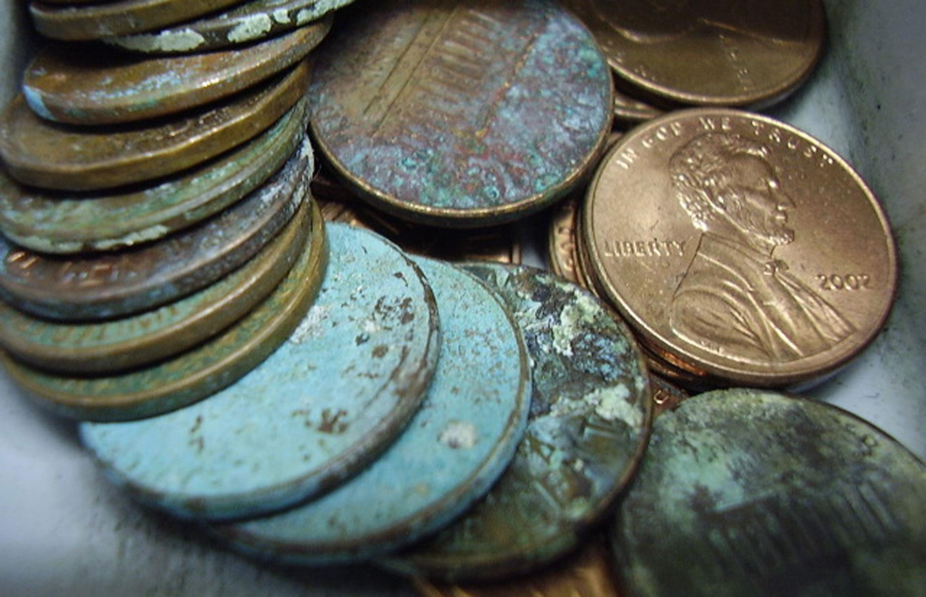 Moldy notes and coins may pose a health risk for some people
