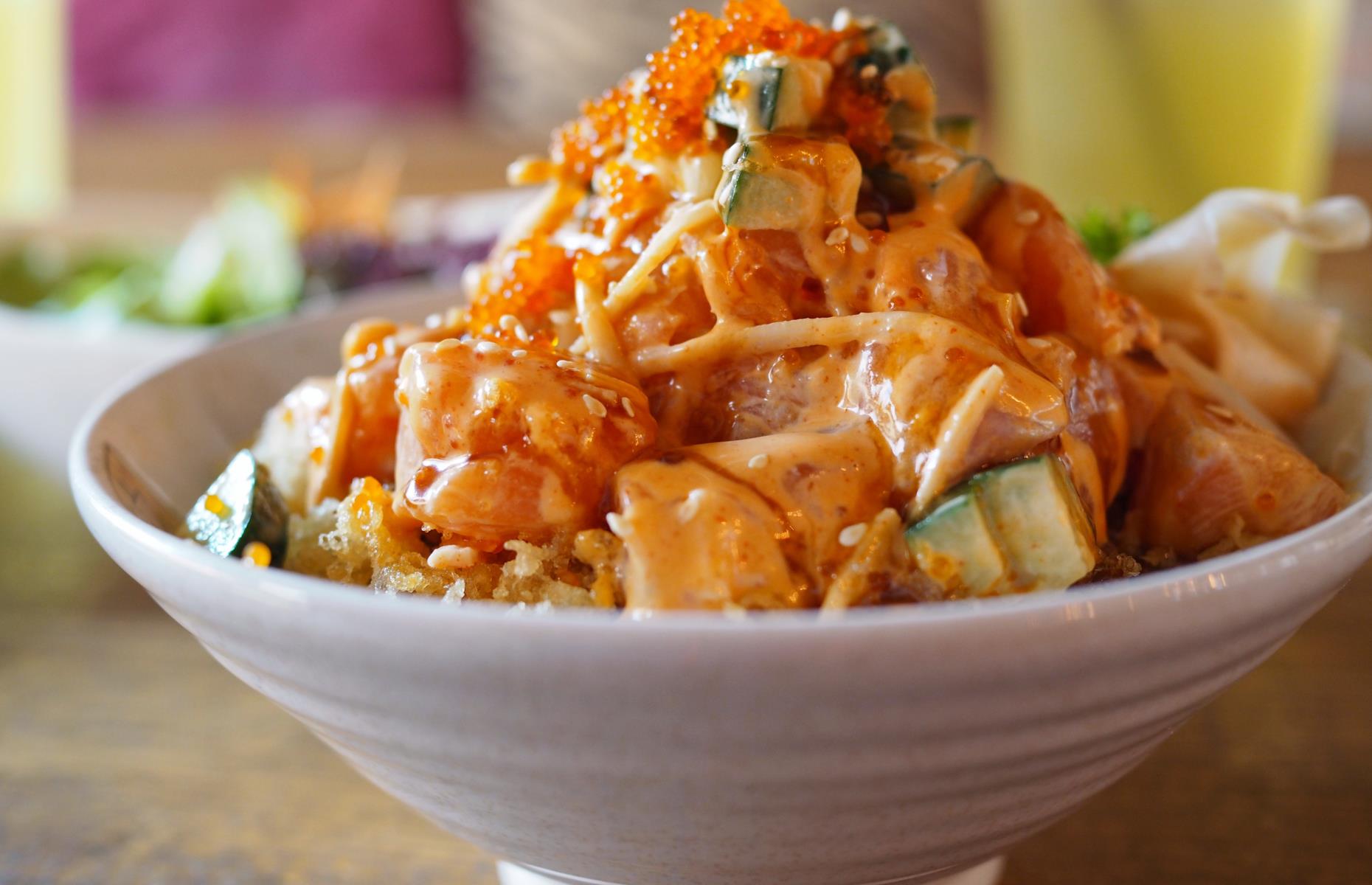 28. Salmon rice bowl