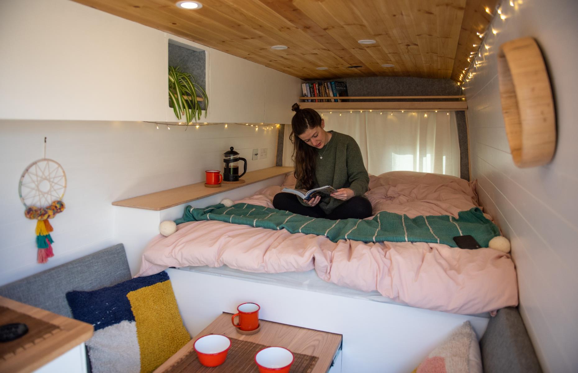 Yellow Sprinter van: after
