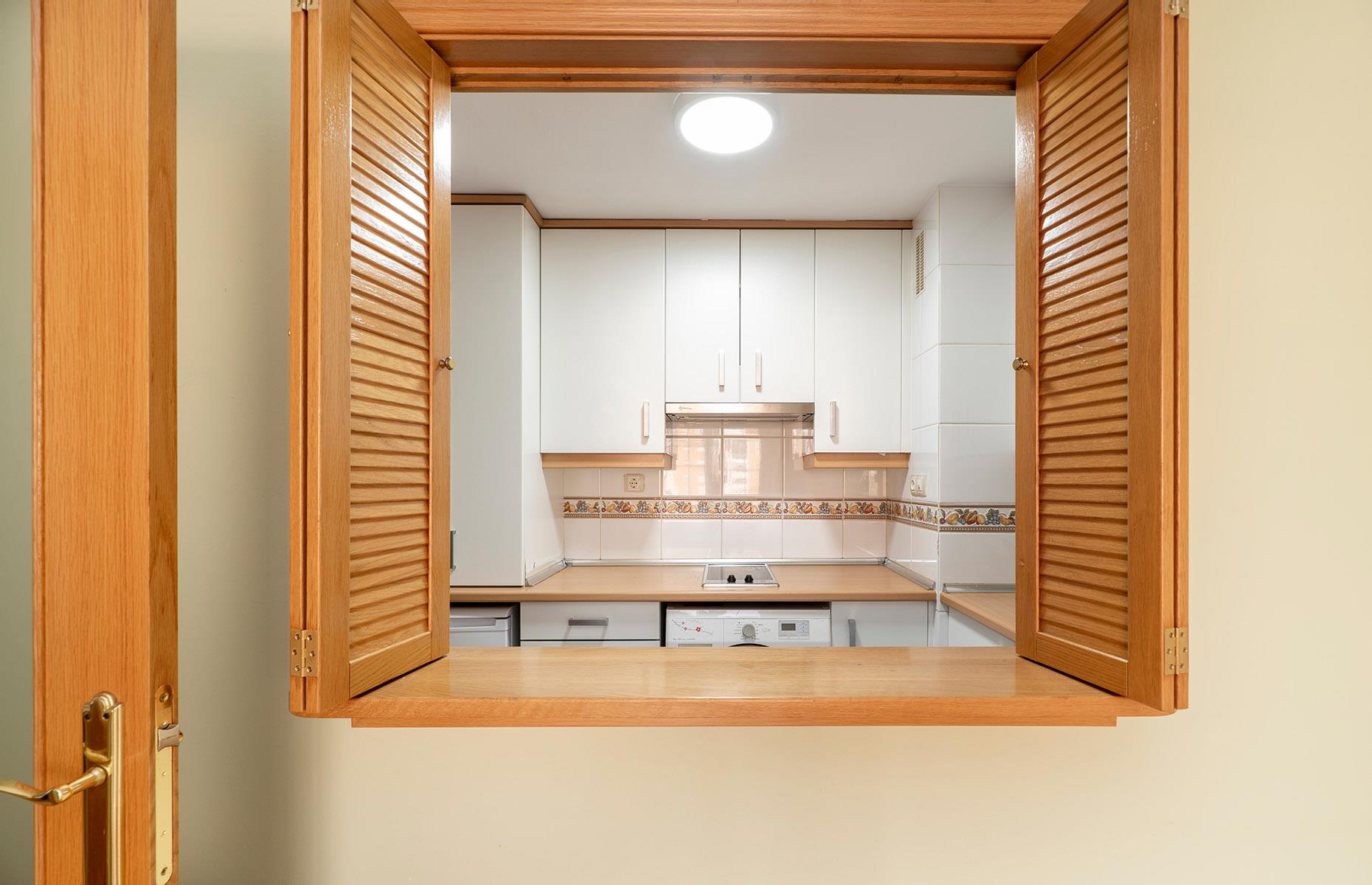 A kitchen serving hatch