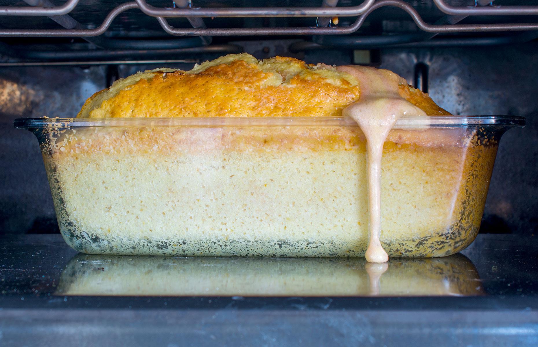 23. Overflowing cake batter