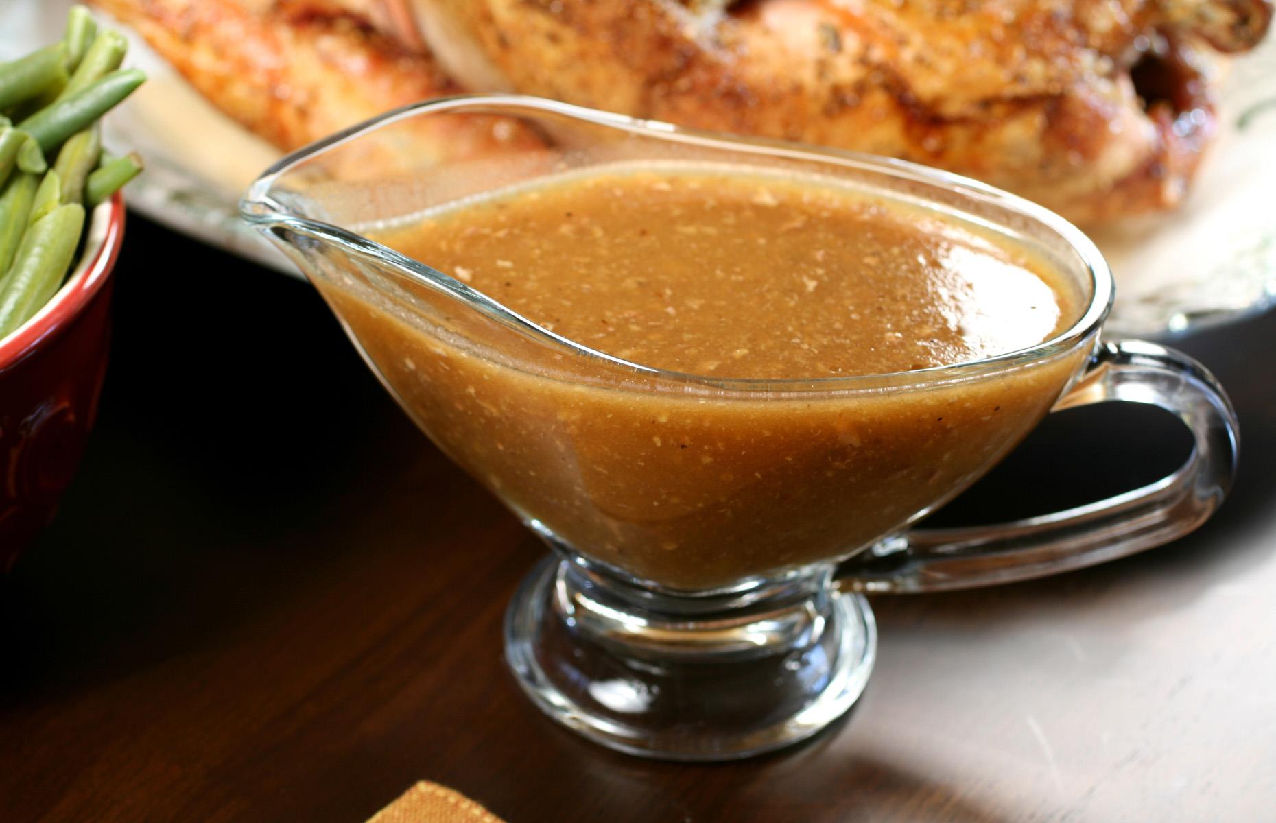 5. Use juices from meat to make gravy