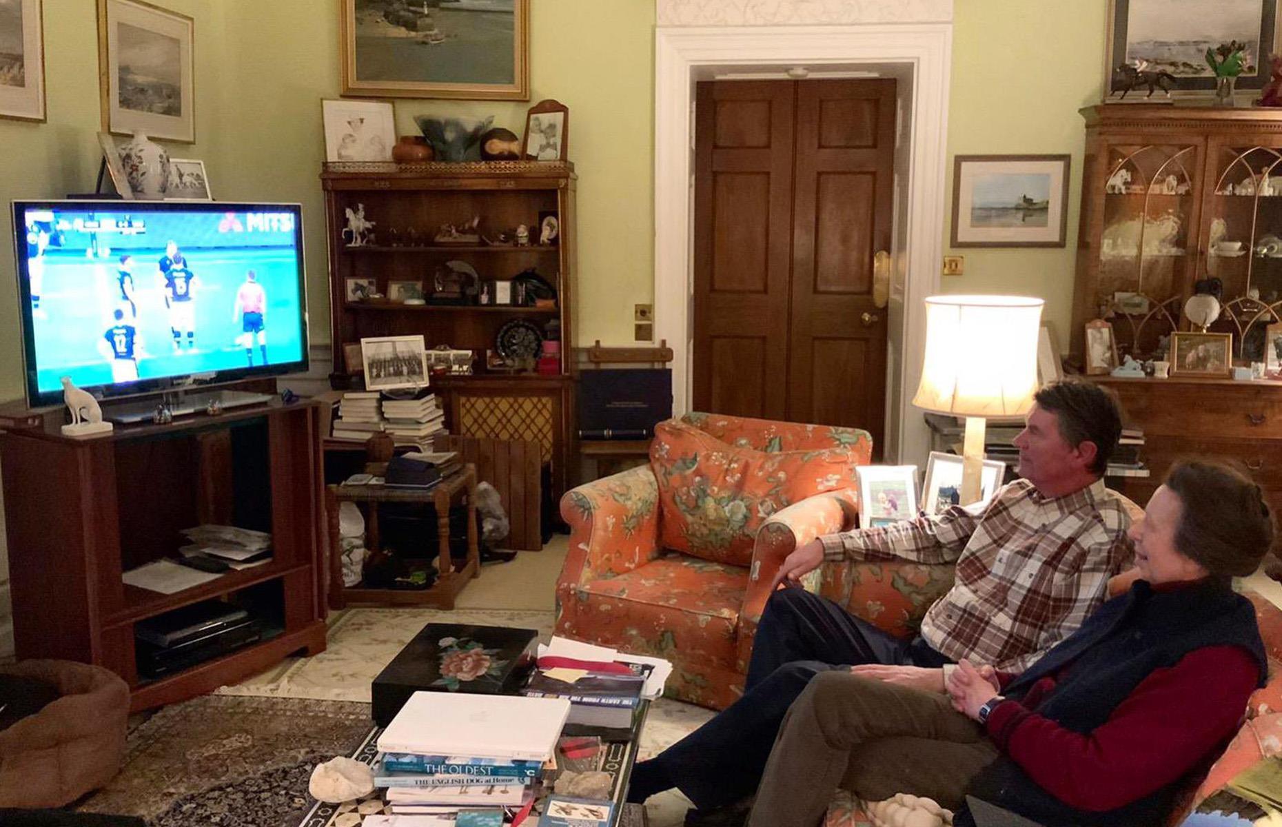 Princess Anne's cosy living room