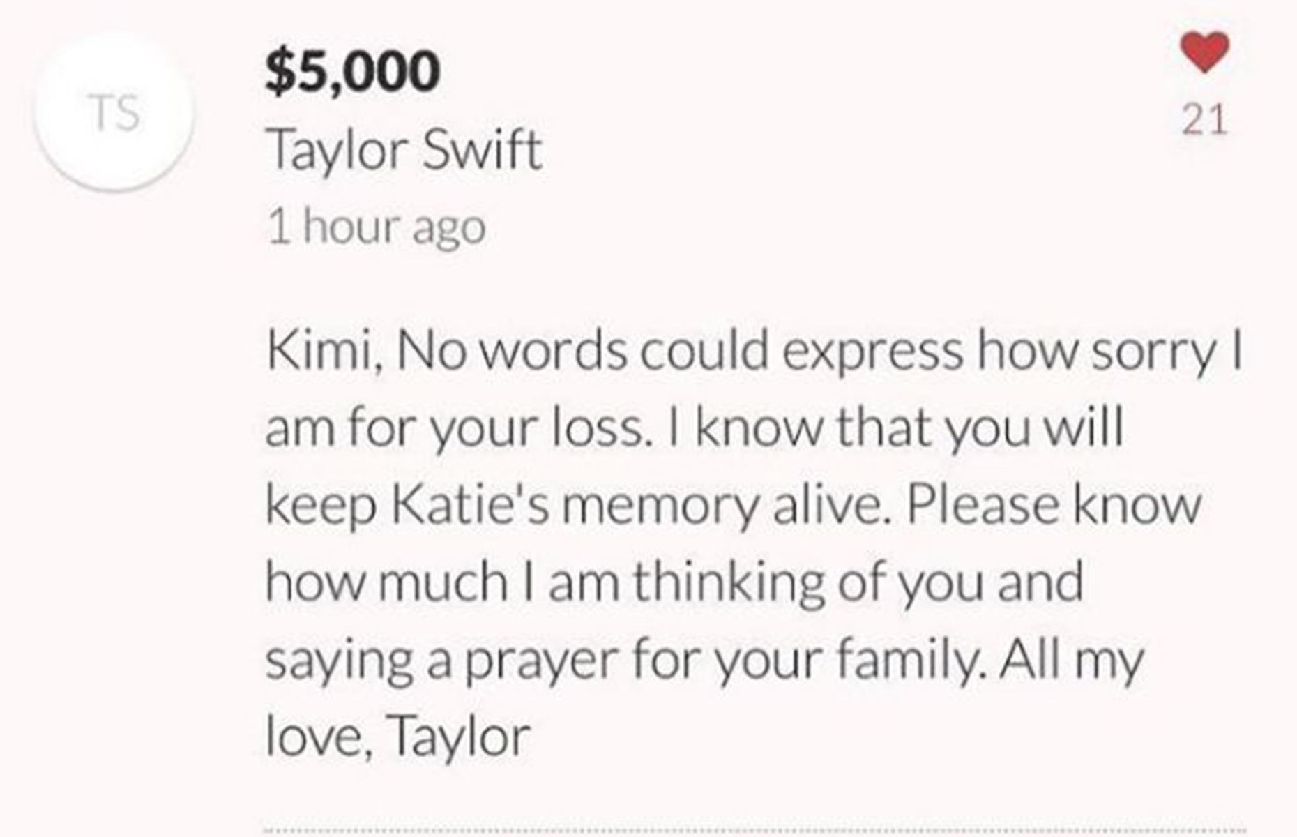Taylor Swift gives out generous gifts and donations to fans