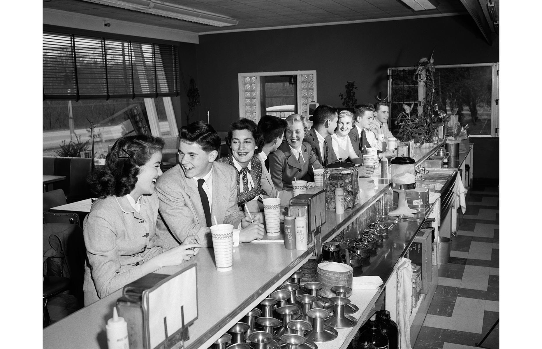 1955: Sock hops and soda shops are all the rage