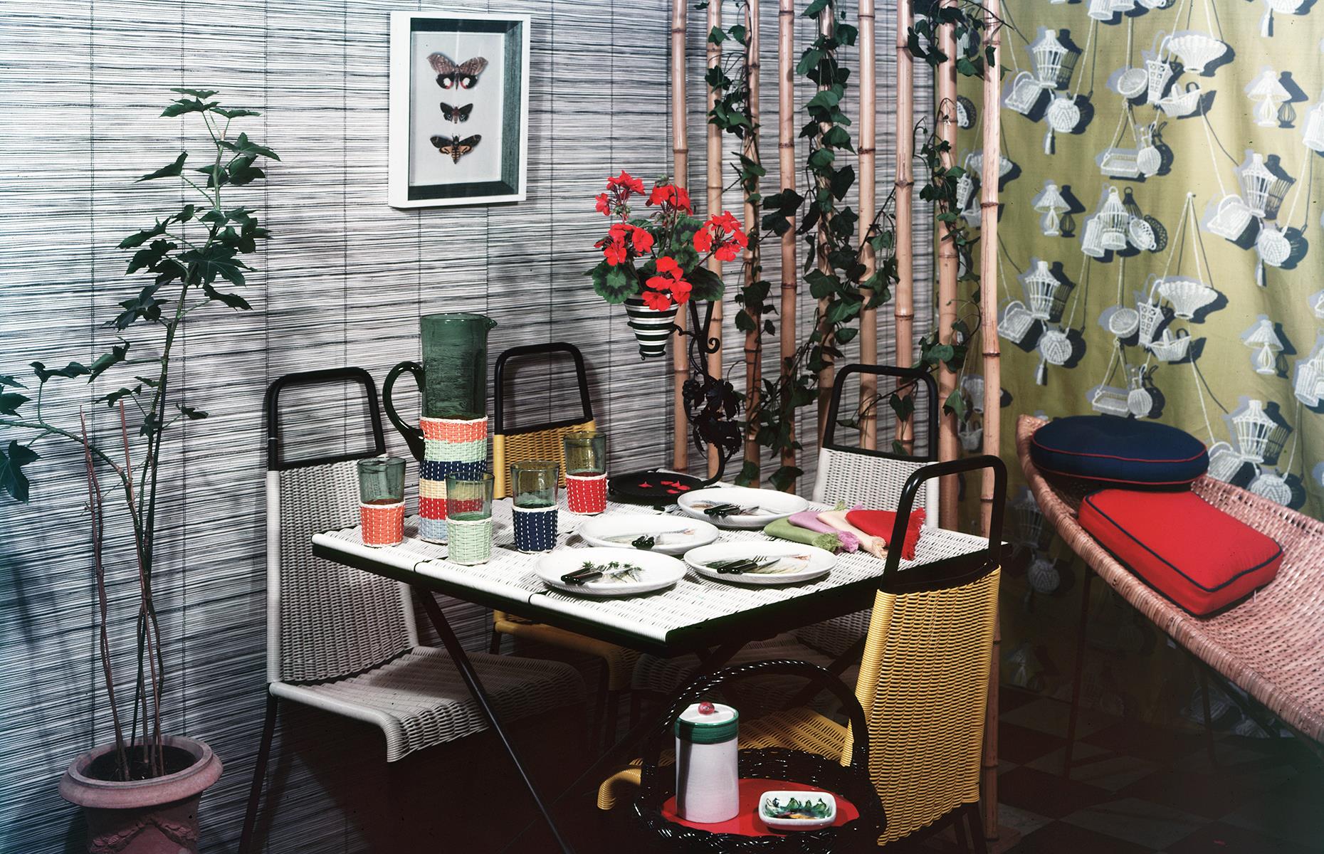 Then: wicker furniture