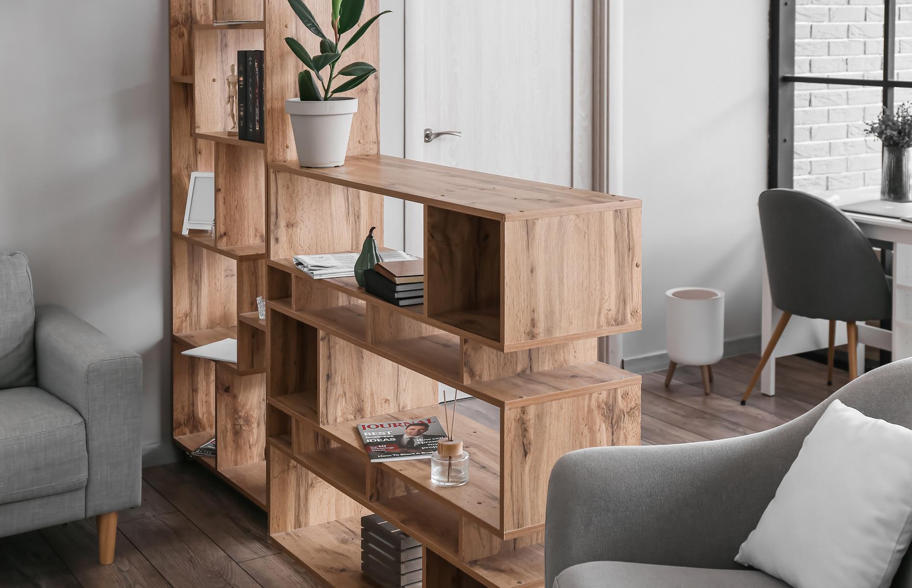 Divide a room with modular storage
