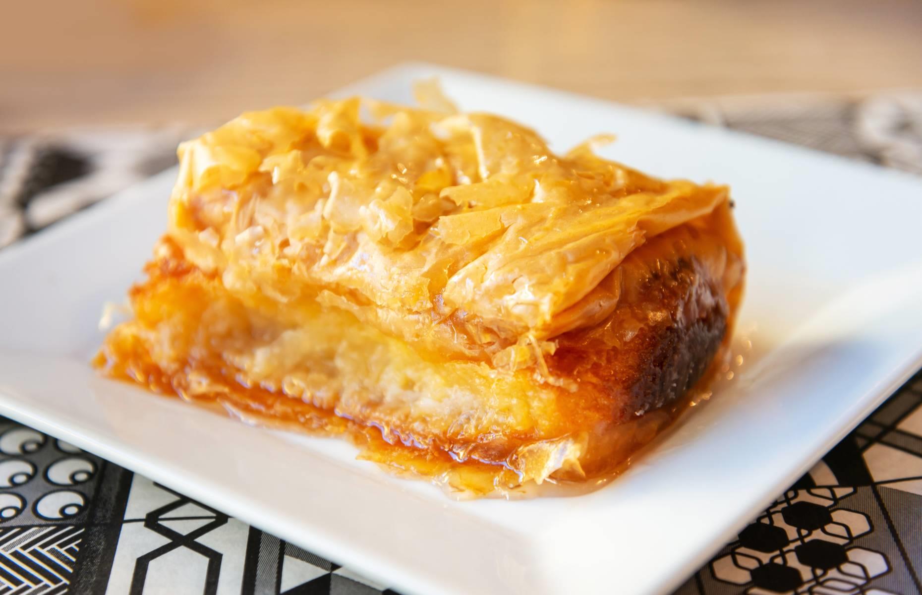 Orange filo pastry pie