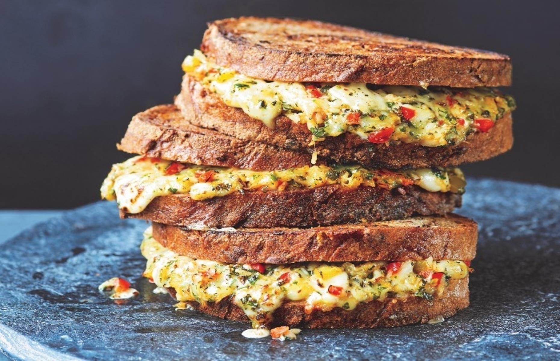 Grilled cheese and chutney sandwich