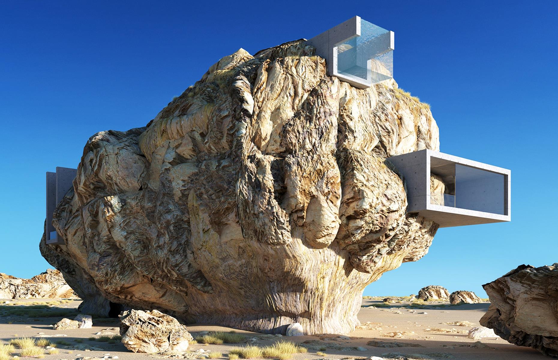 Casa dentro de una roca: Perfectamente discreta