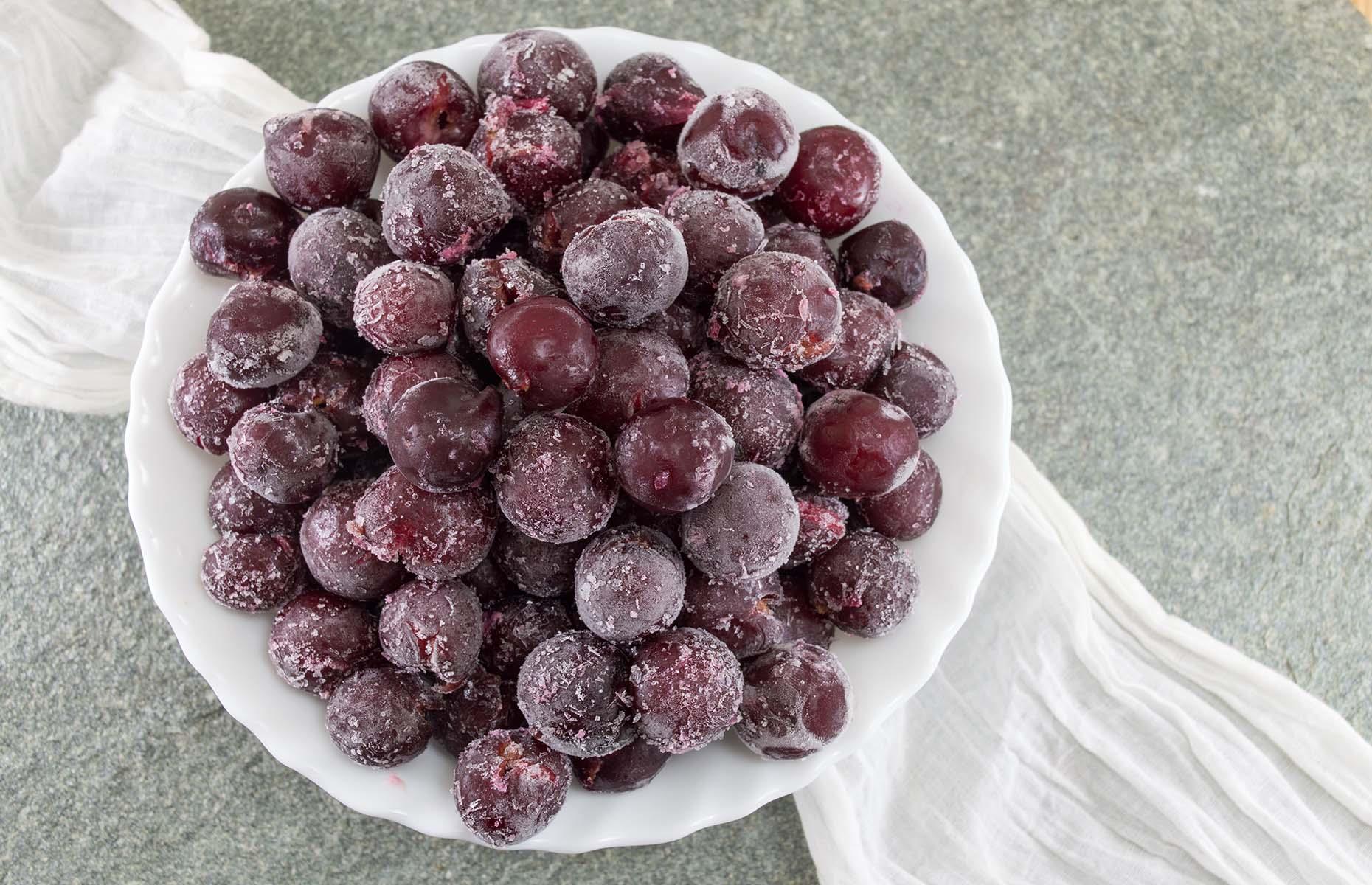 Freeze grapes for a cool snack