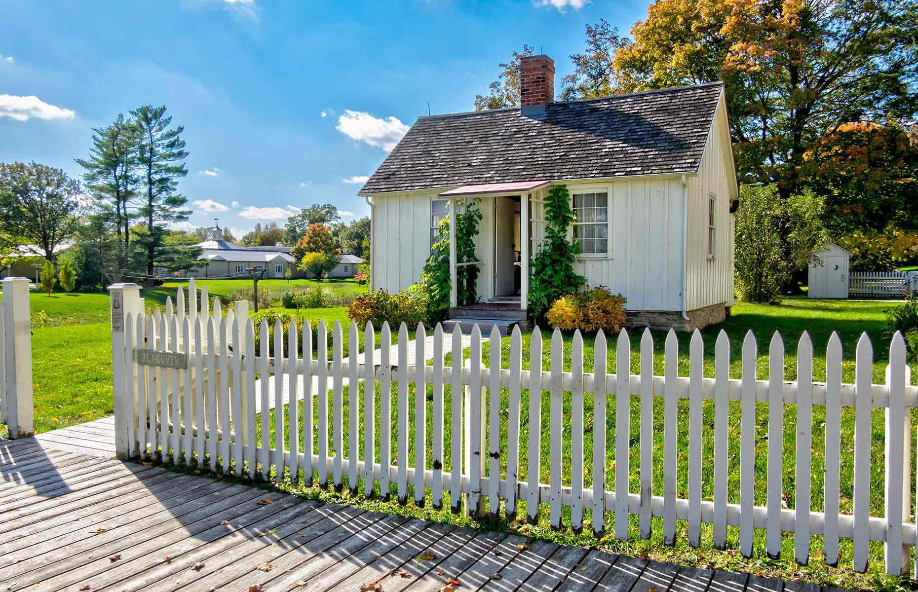 Herbert Hoover's quaint cottage in West Branch, Iowa
