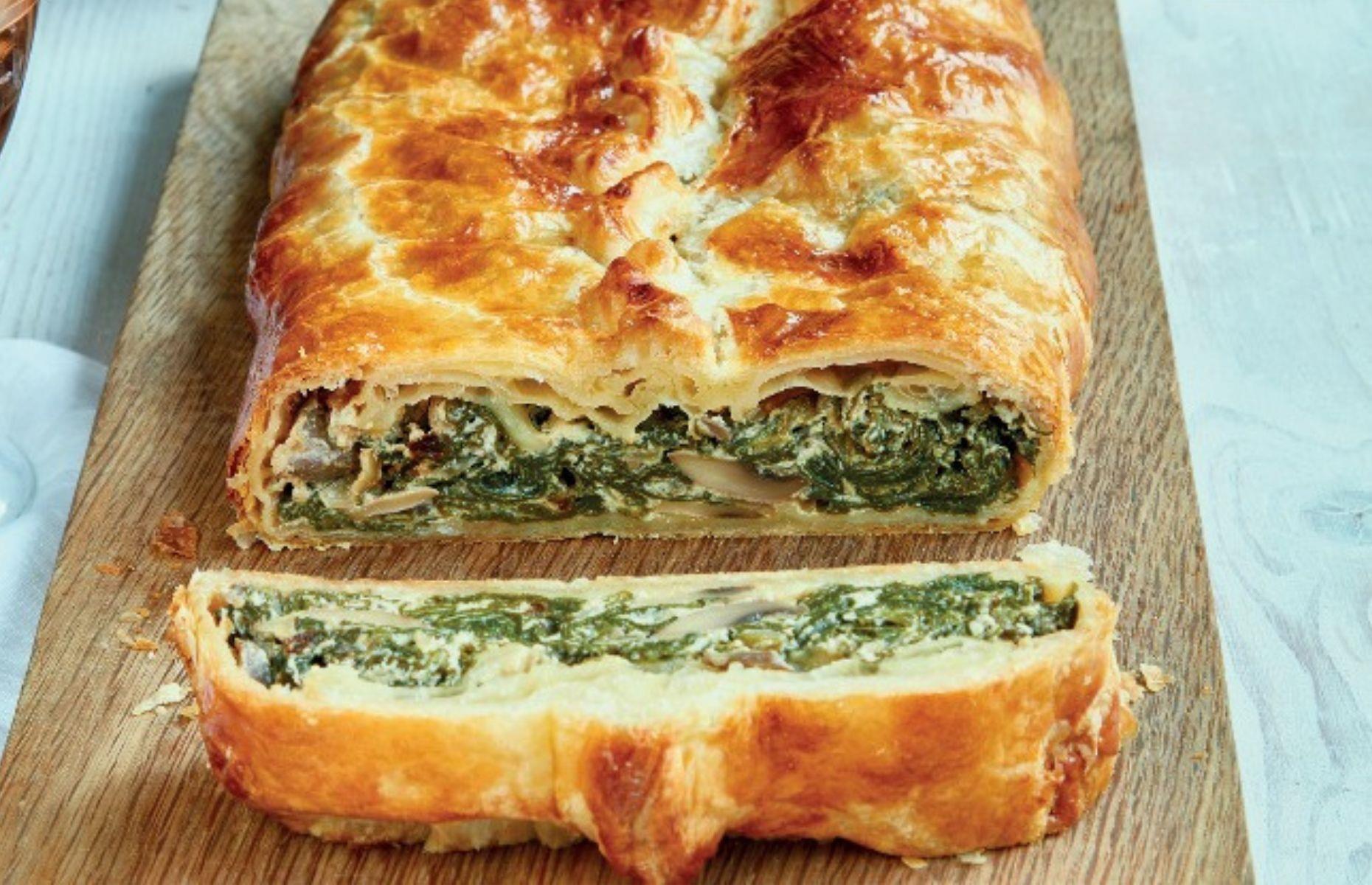 13. Mushroom and spinach en croûte