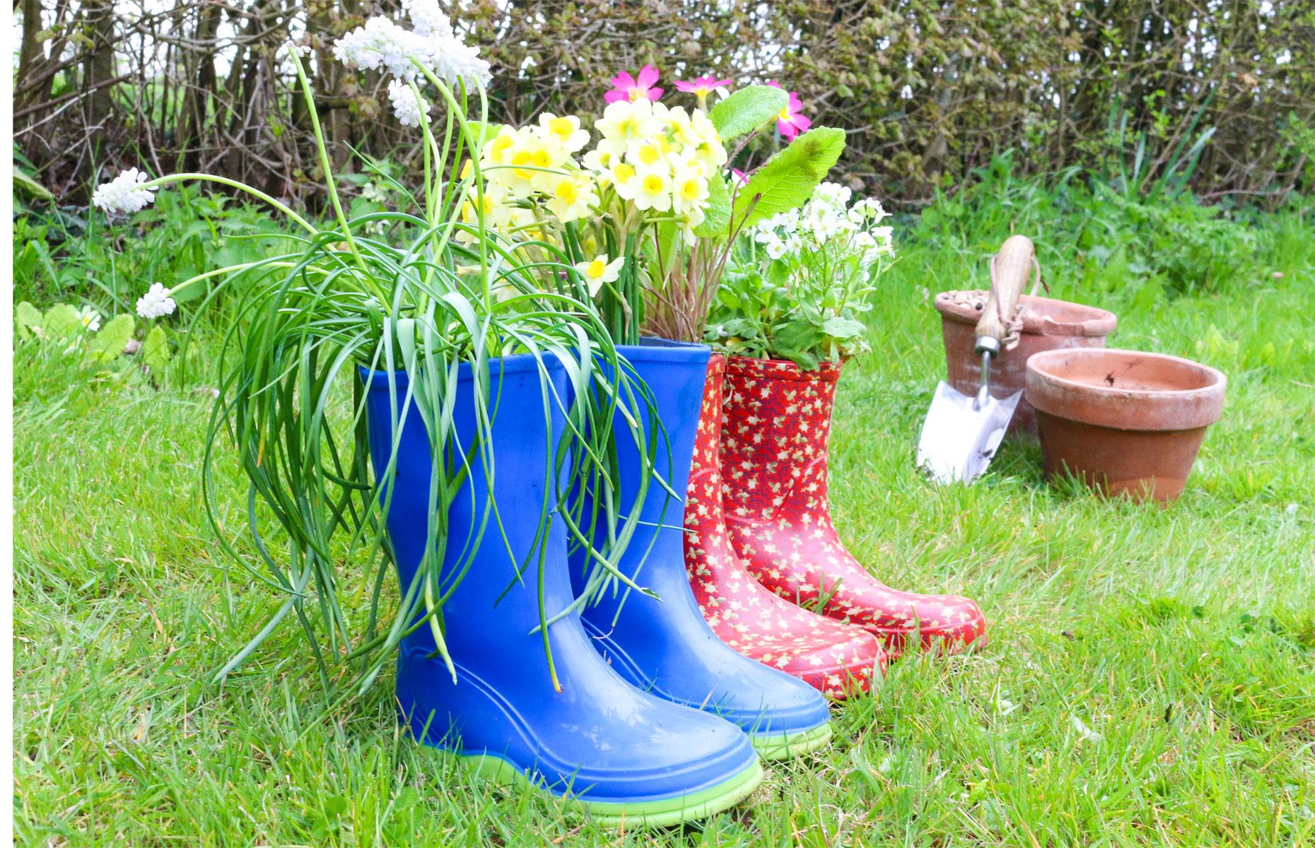 Repurpose rubber boots