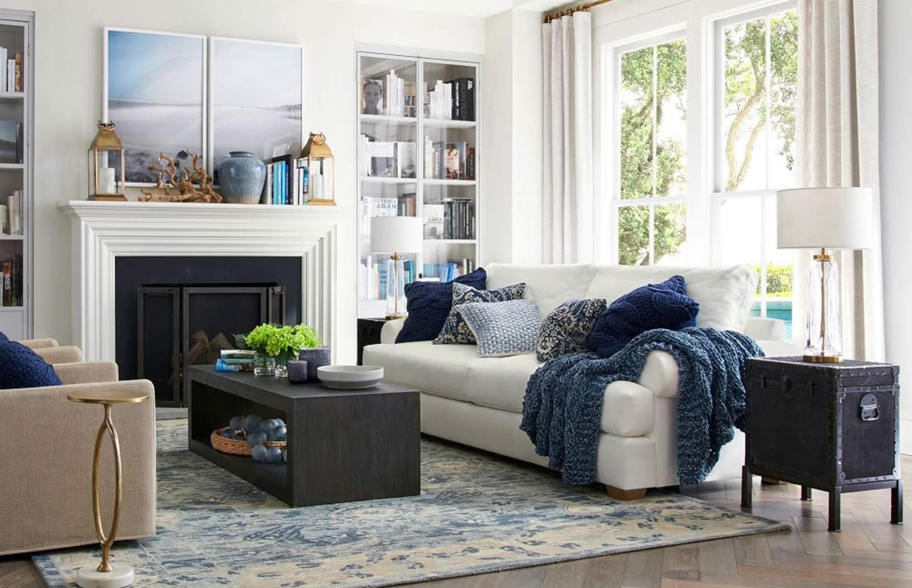 Makes waves with a blue area rug