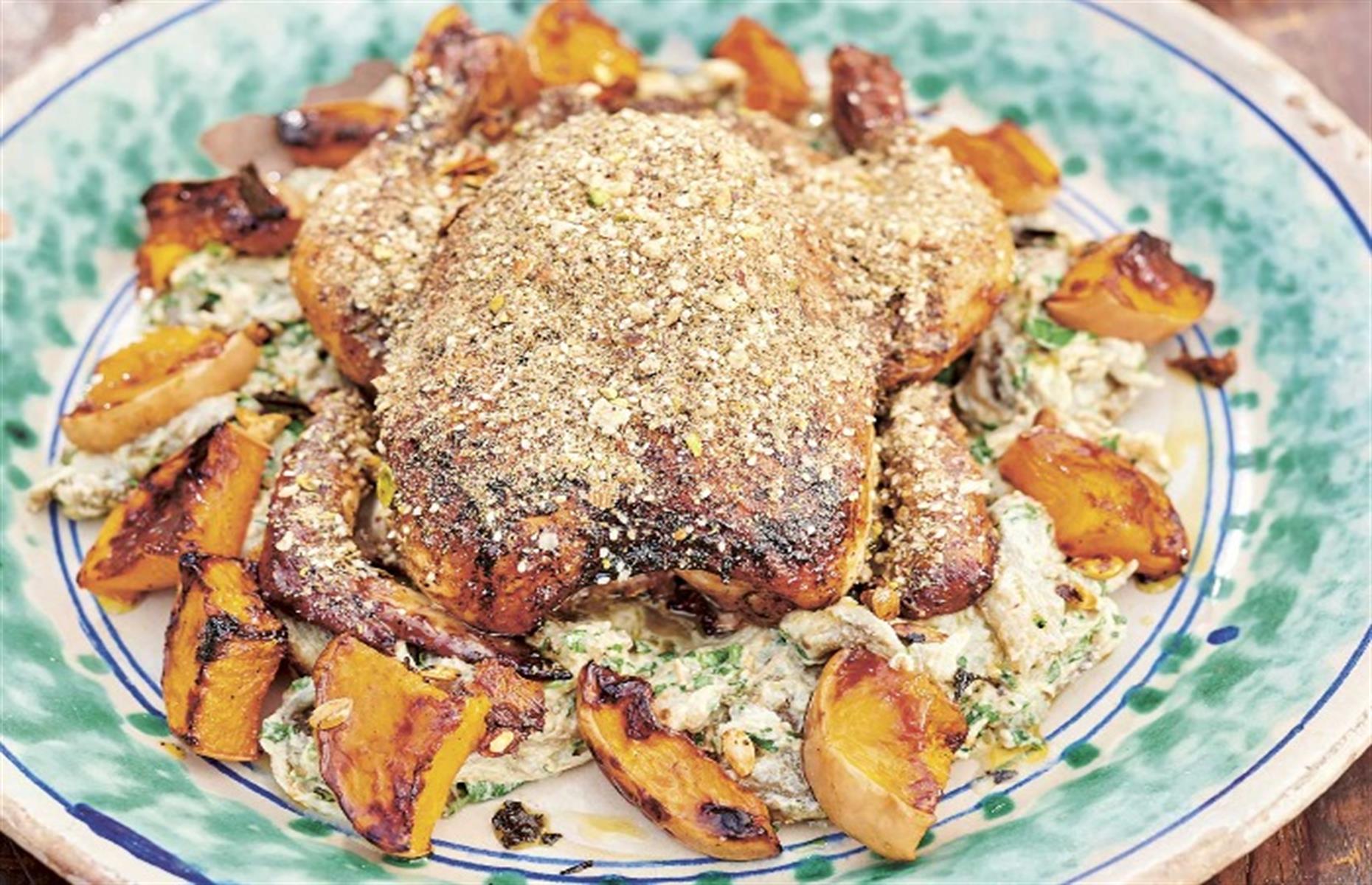 59. Dukkah roast chicken