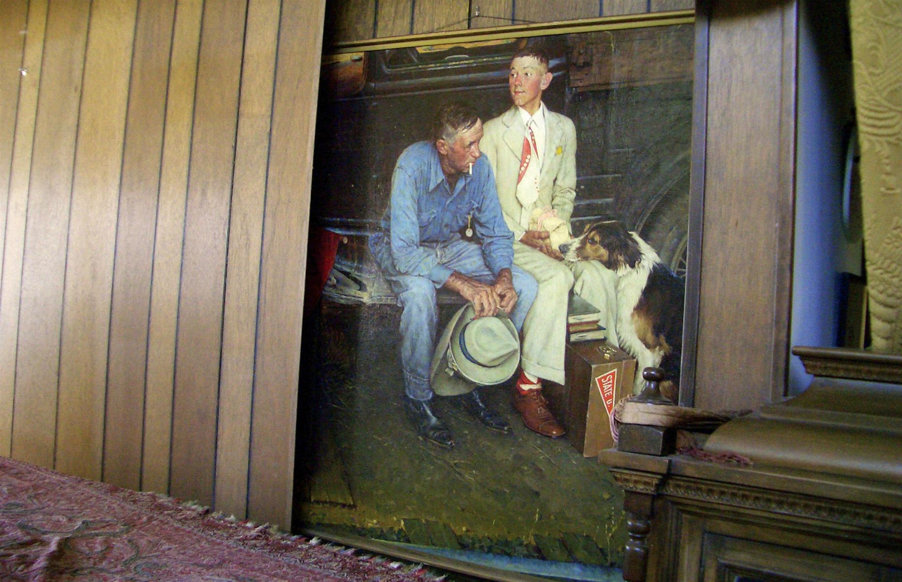 The Norman Rockwell painting hidden behind a wall