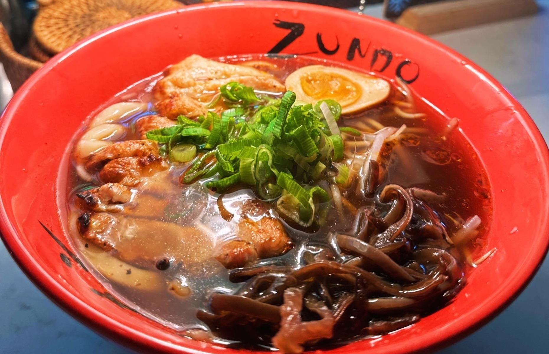 Mississippi: spicy grilled chicken udon, Zundo Ramen & Donburi, Jackson 