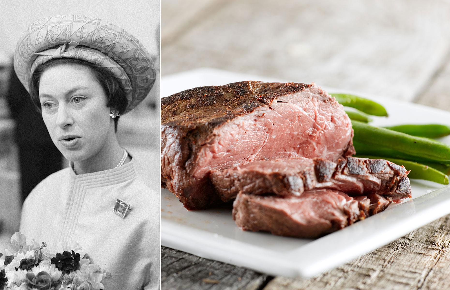 Princess Margaret's steak and greens