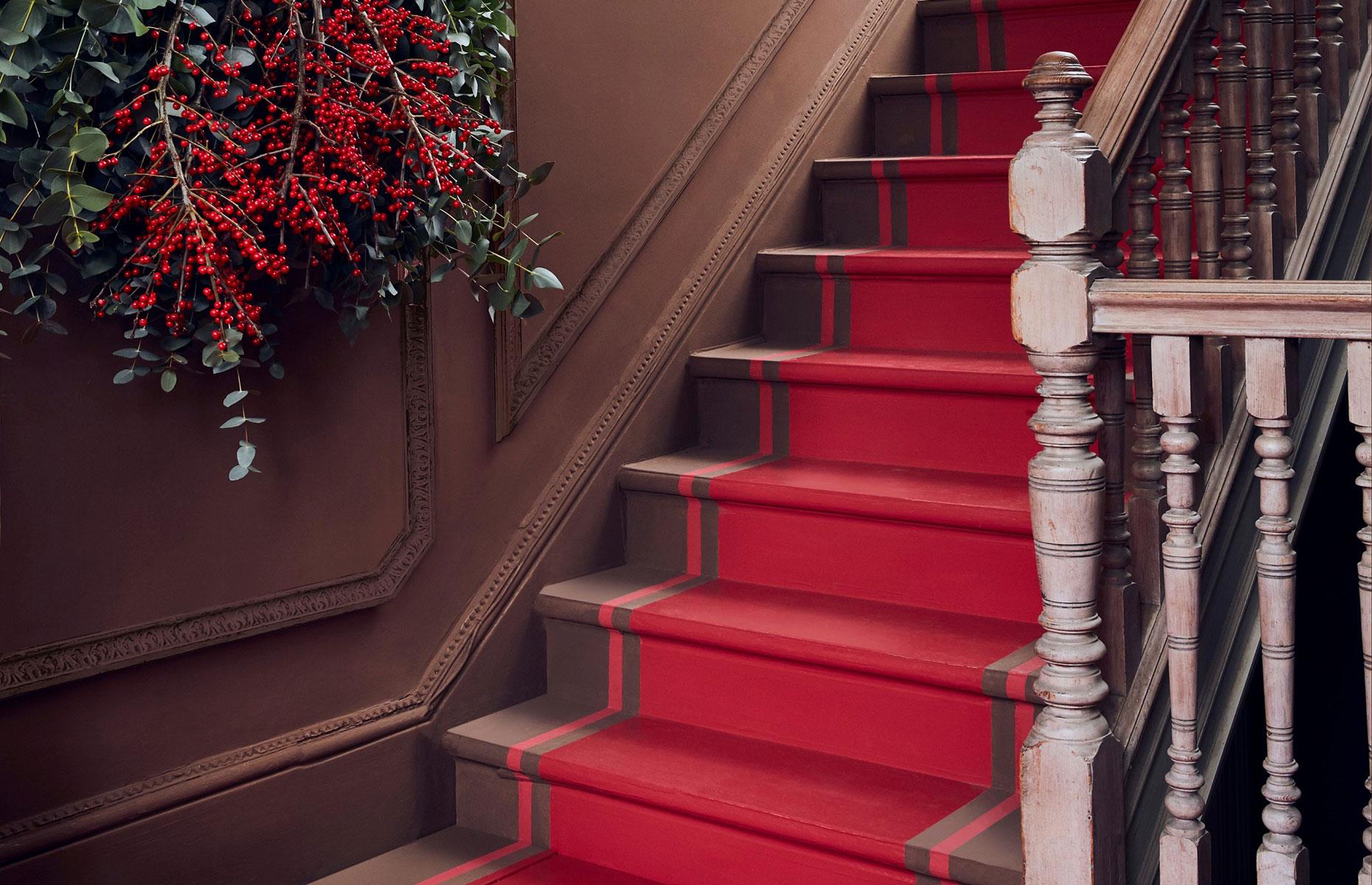 Painted staircase runner 