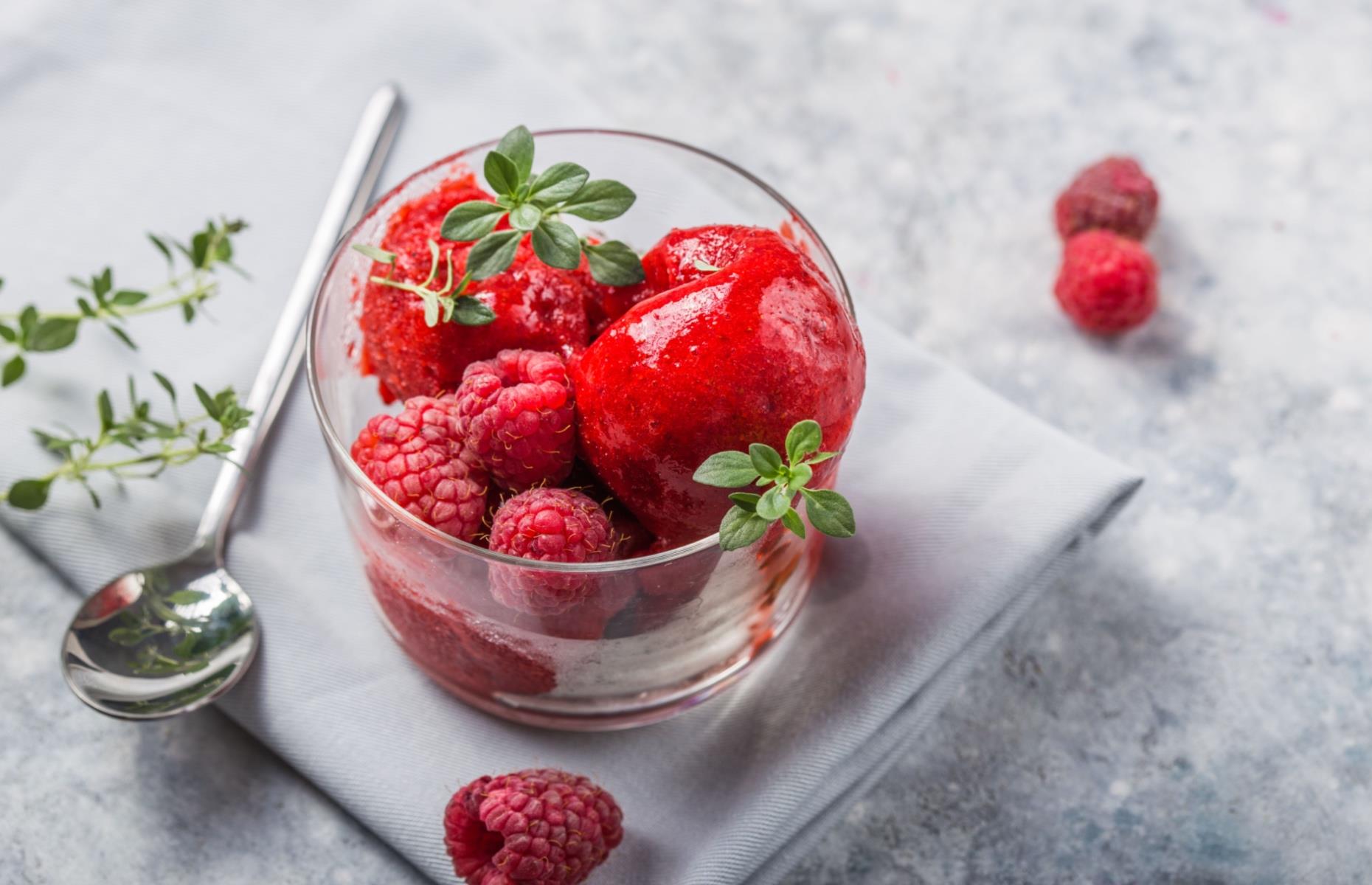 10. Raspberry sorbet