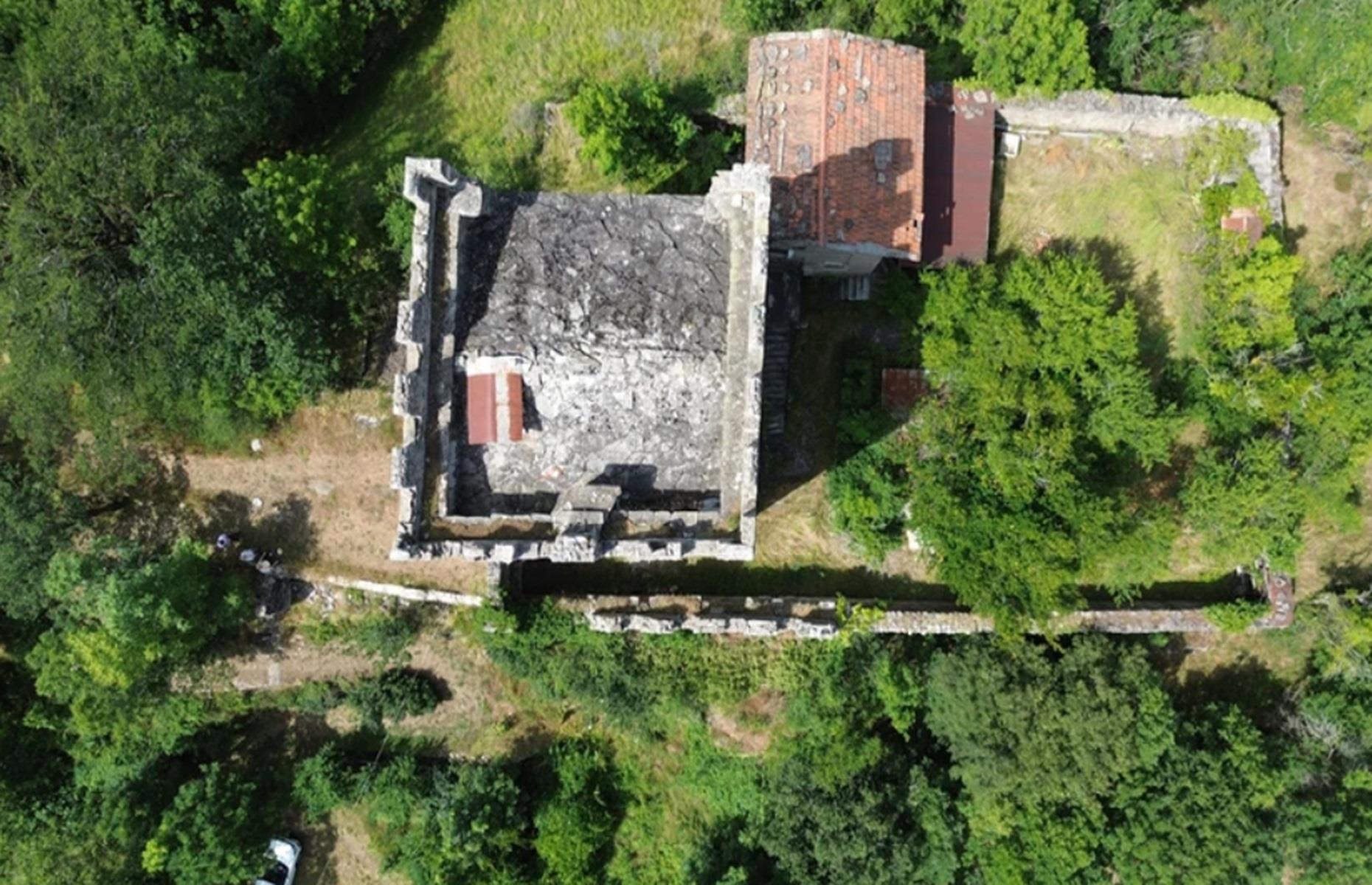 Medieval tower, Piedmont, Italy: reclaimed by nature