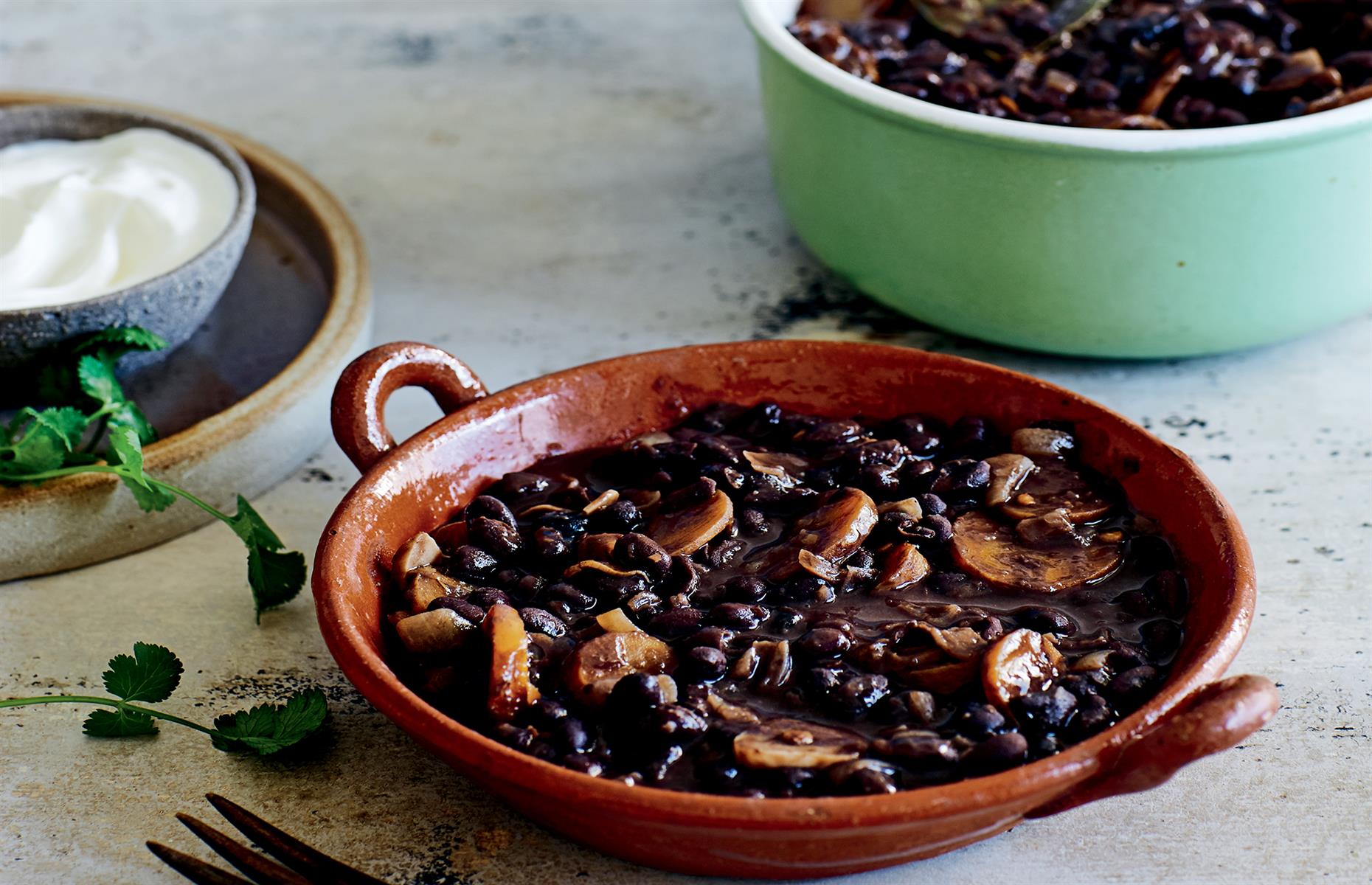 Smoky black beans