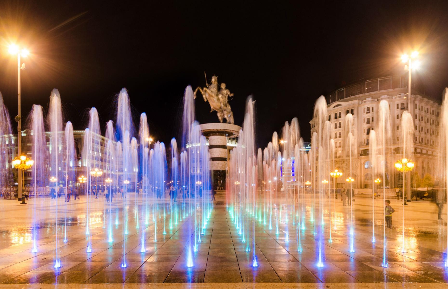 Alexander the Great Fountain, Skopje, Macedonia